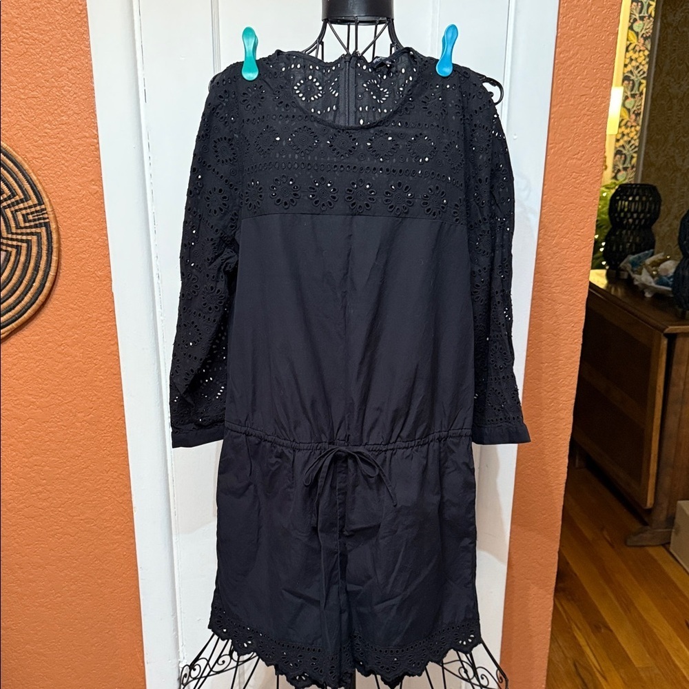 Madewell Black Eyelet Romper-Sz 12